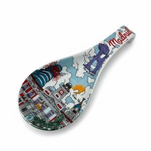 MADRID Spain Ceramic Spoon Rest Colorful Landmarks Kitchen Souvenir Decor Gift